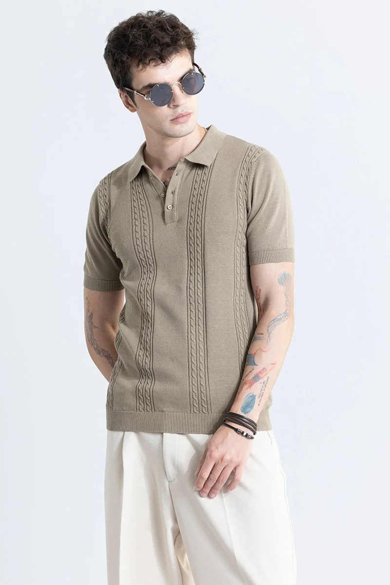 سنيتش تيشيرت بولو بني من إنفينيتي نيت